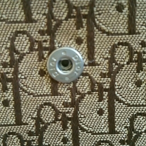 Christian Dior Paris France Vintage Tan Leather Logo Textile Wallet - Picture 8 of 8